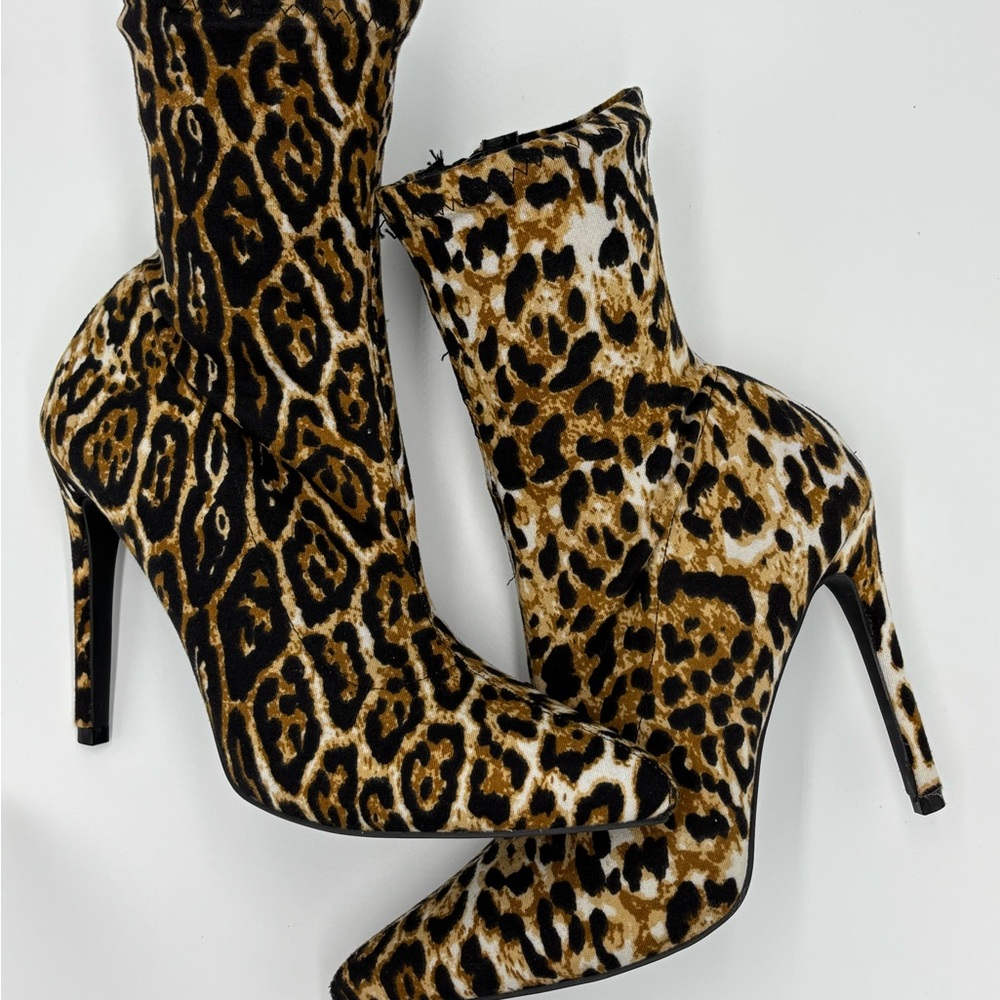 Leopard Print Anke Boots